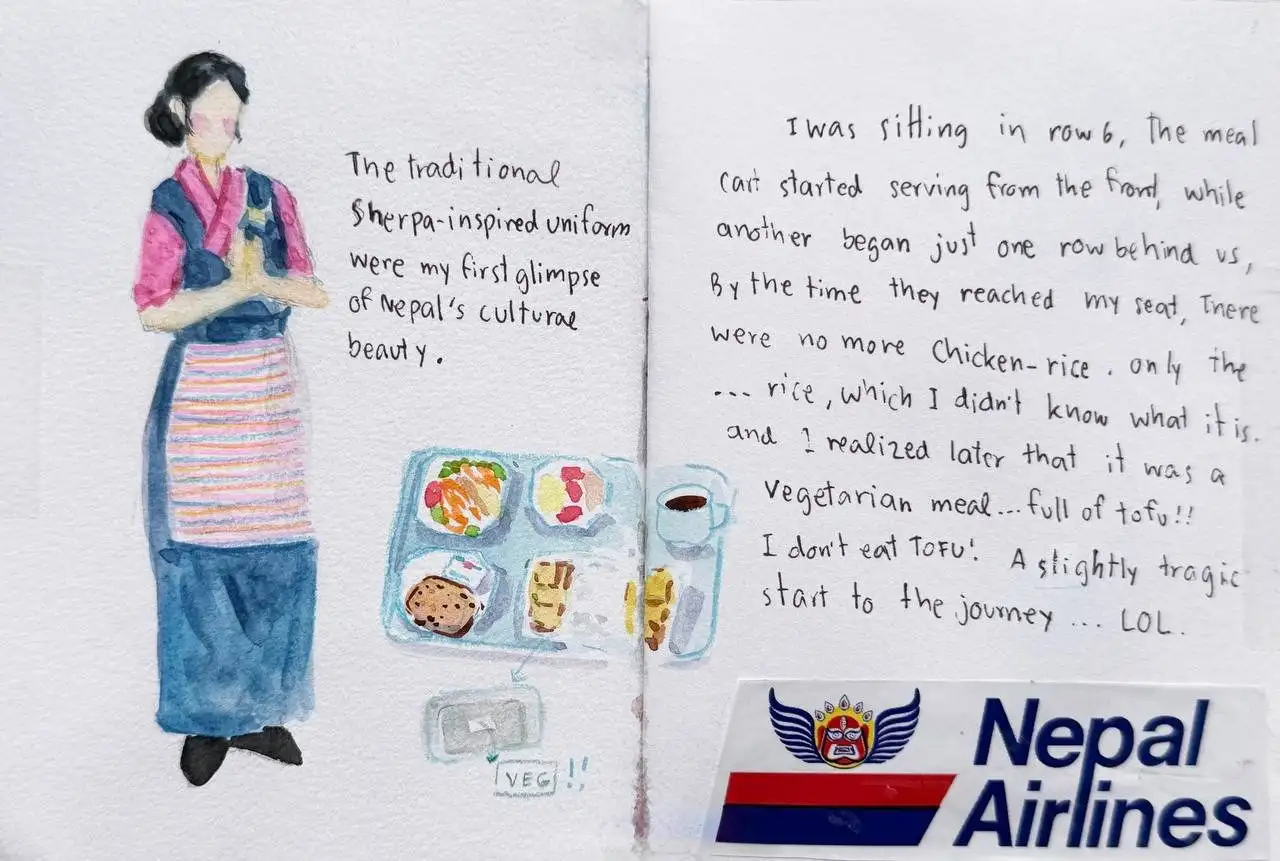 Spread 2 of the journal, photographed flat
