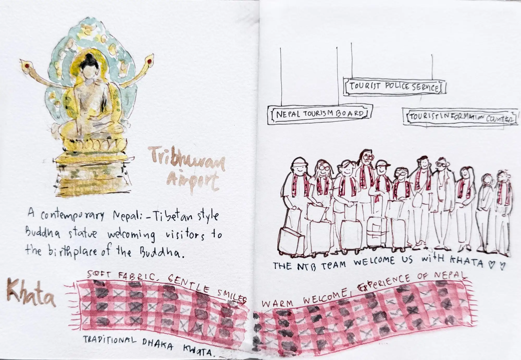 Spread 3 of the journal, photographed flat