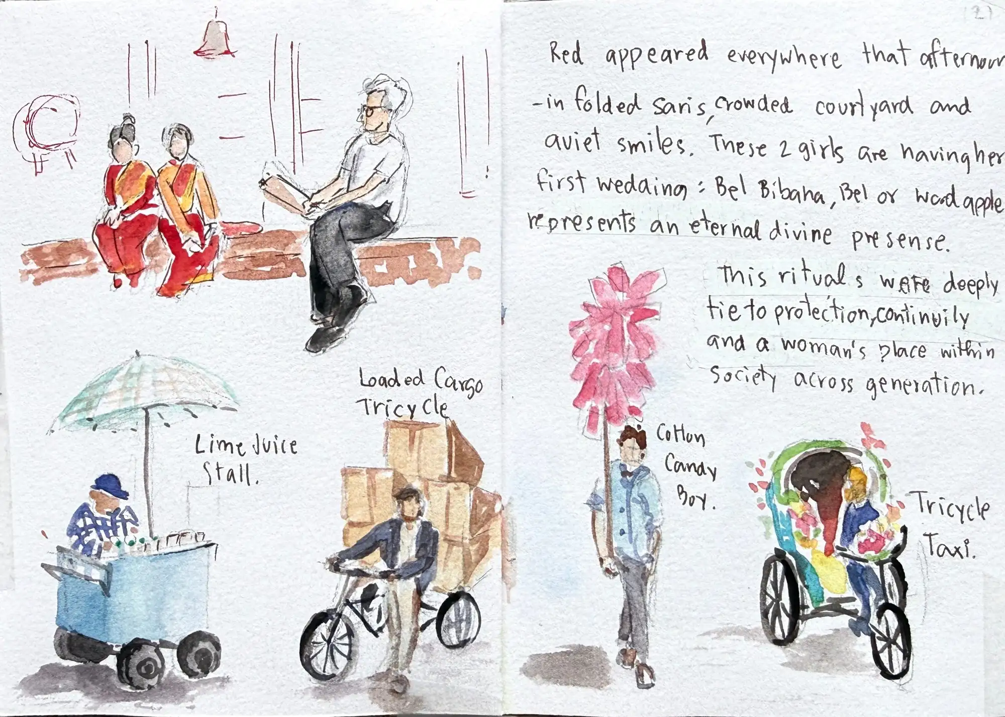 Spread 12 of the journal, photographed flat